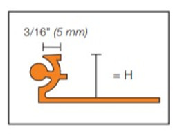 Schluter Reno-VT Satin Brass Profile
